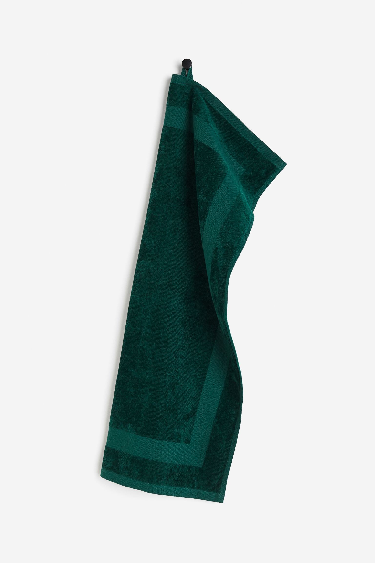 H&M Home Велюровий рушник для рук, Темно-зелений, 50x70 1177359001 | 1177359001