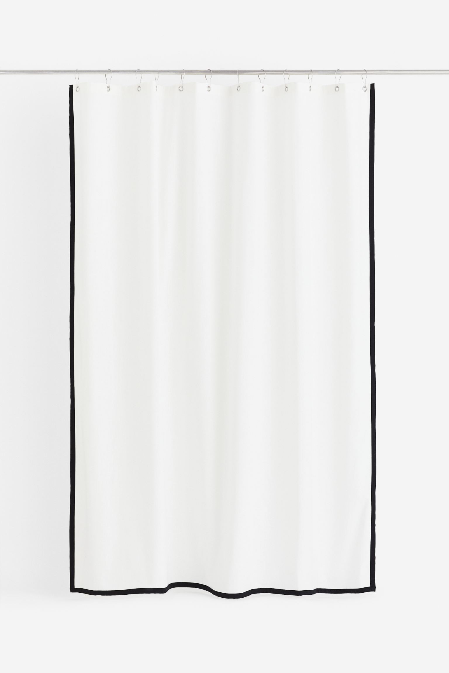 H&M Home Бавовняна штора для душу, Білий, 180x200 1182236001 | 1182236001