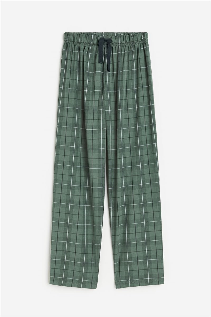 H&M Home Бавовняні піжамні штани, Темно-зелений/клітчастий, Різні розміри 1191332001 | 1191332001