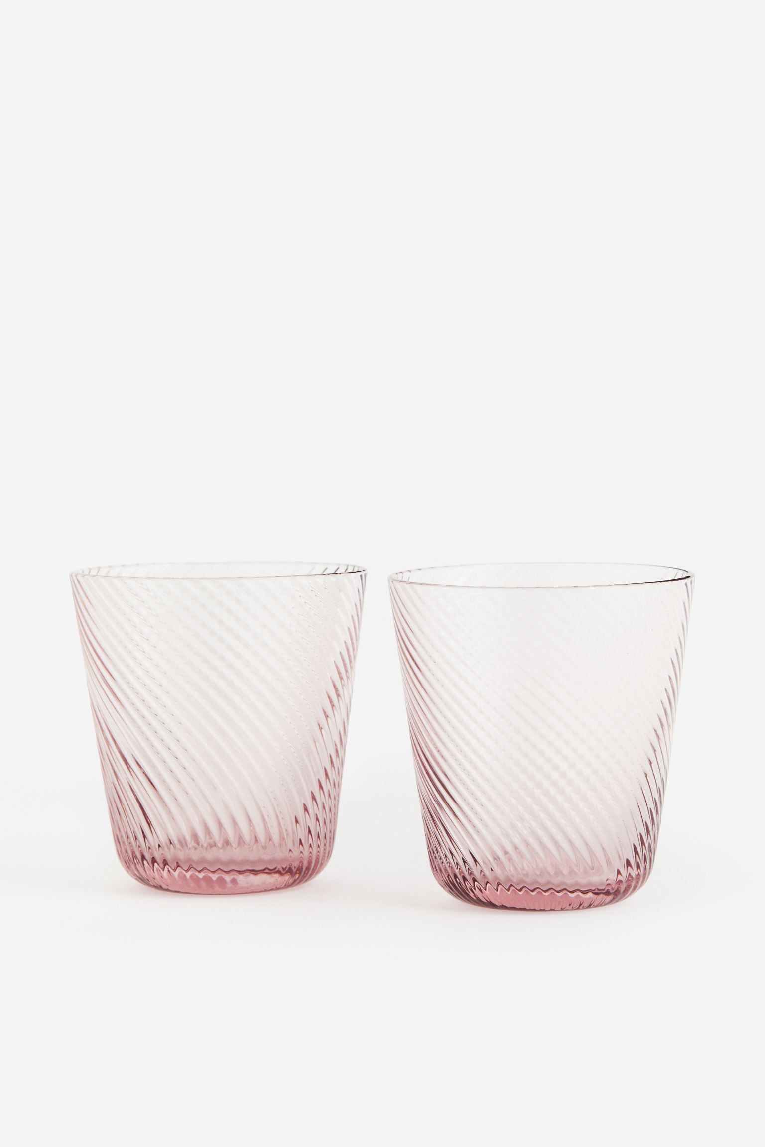 H&M Home Склянка, 2 шт., Рожевий 1201068002 1201068002