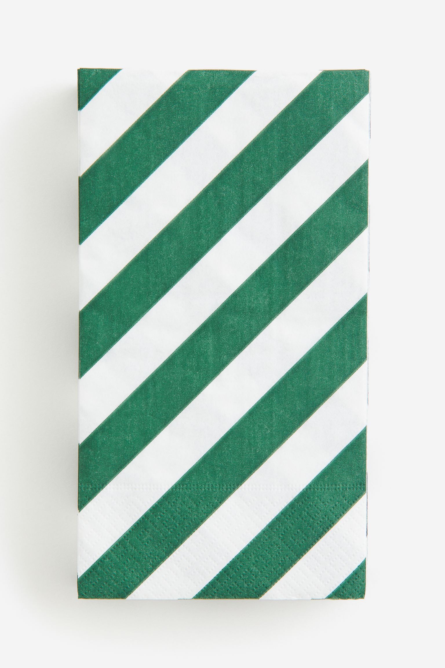 H&M Home Паперові серветки, 15 шт., Зелений/Смугастий 1204074001 | 1204074001