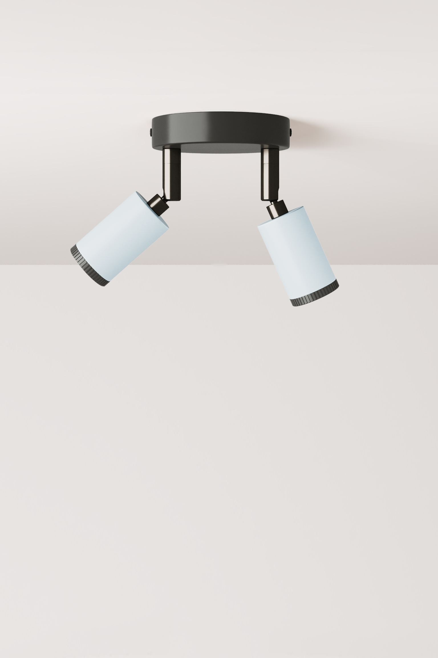 Creative-Cables Настінний світильник з 2 прожекторами - світло-блакитний/чорний перламутр 1204351003 | 1204351003