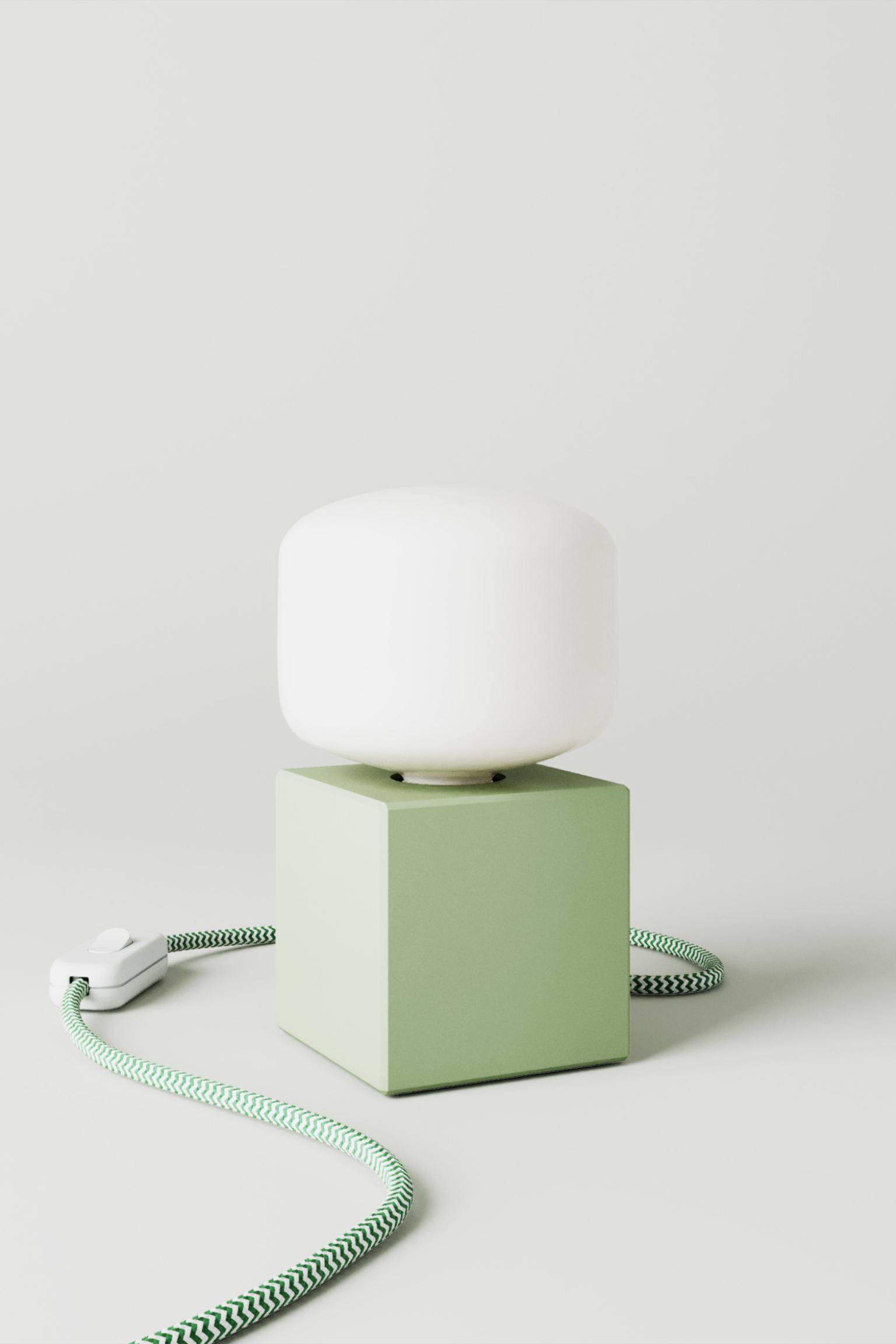 Creative-Cables Настільна лампа Cubetto Hill з лампочкою - світло-зелена 1204359001 | 1204359001
