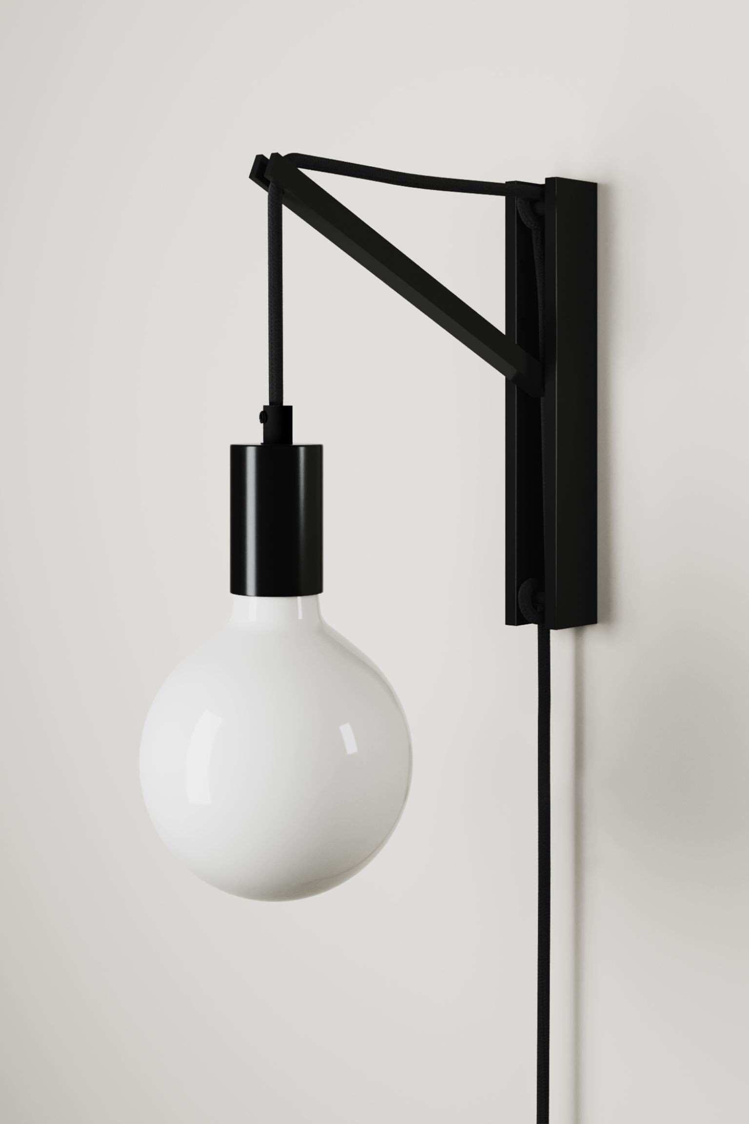 Creative-Cables Настінний світильник Піноккіо з лампочкою - чорний 1204367001 | 1204367001
