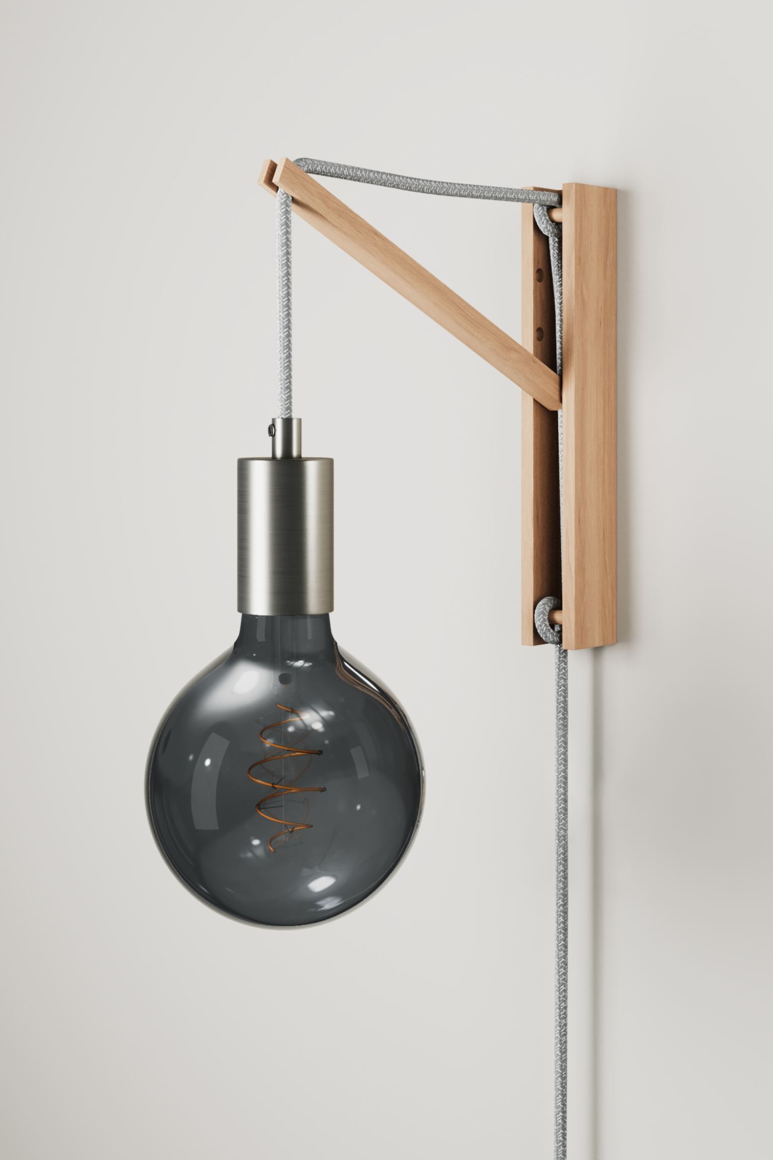 Creative-Cables Настінний світильник Піноккіо з лампочкою - натуральне дерево/титан 1204367004 | 1204367004