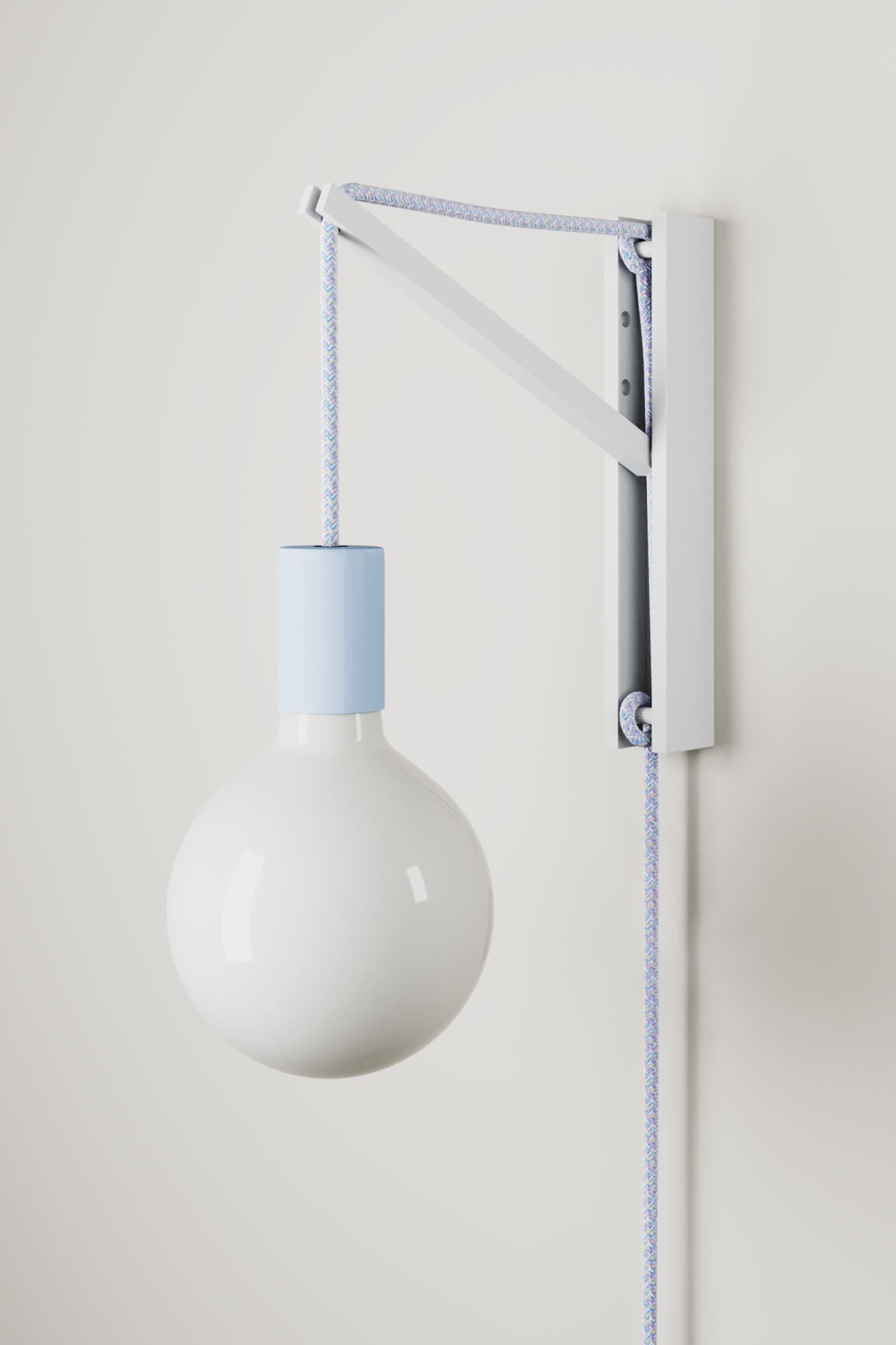 Creative-Cables Настінний світильник Піноккіо з лампочкою - білий/блакитний 1204367005 | 1204367005