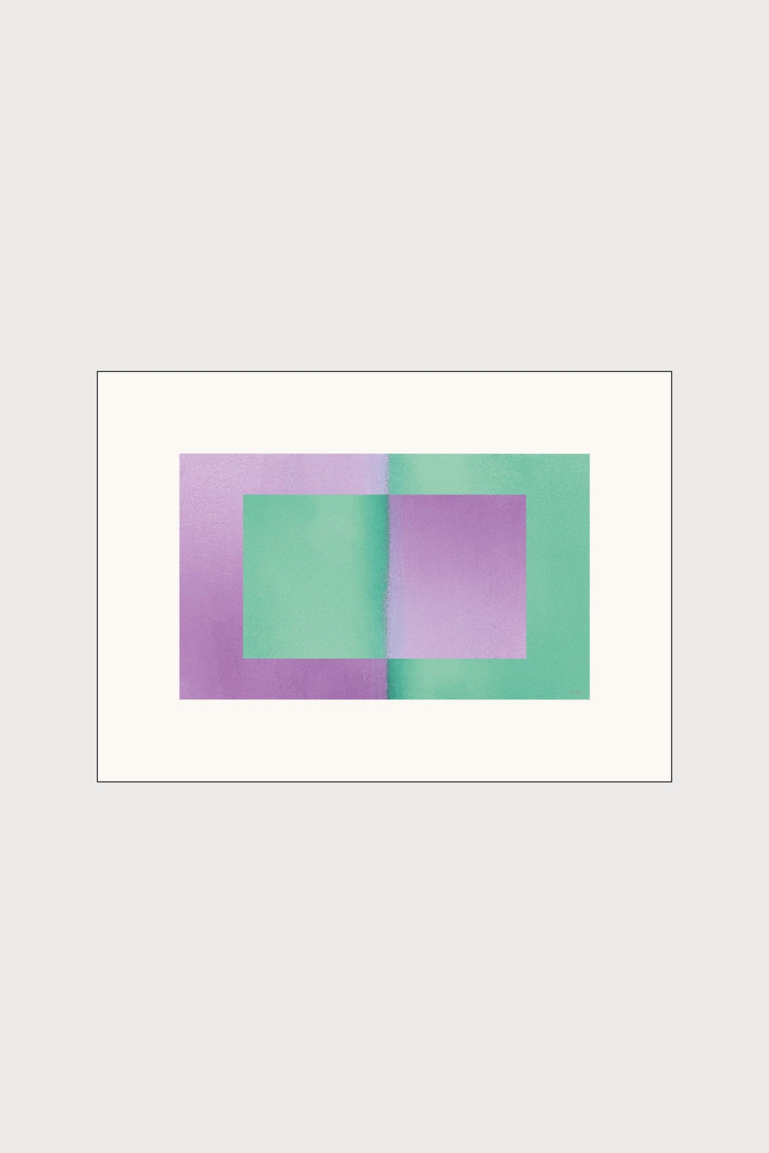 Poster & Frame Постер Mille Henriksen - Mirror 09 - Lilac/birquoise 1204643001 | 1204643001