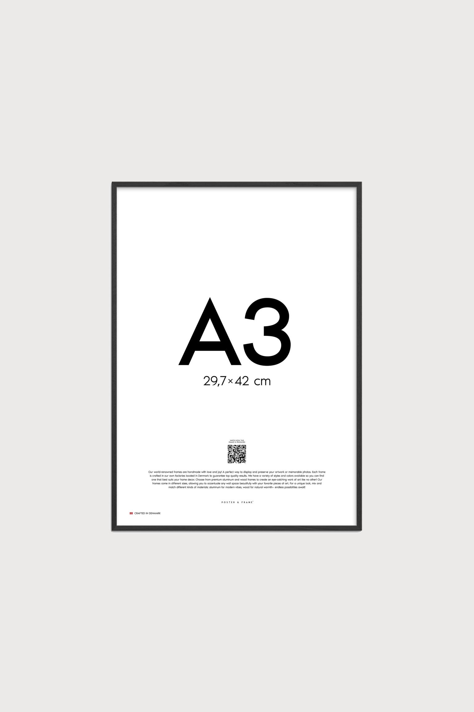Poster & Frame Дерев'яна рамка - A3 - чорна 1204692003 | 1204692003