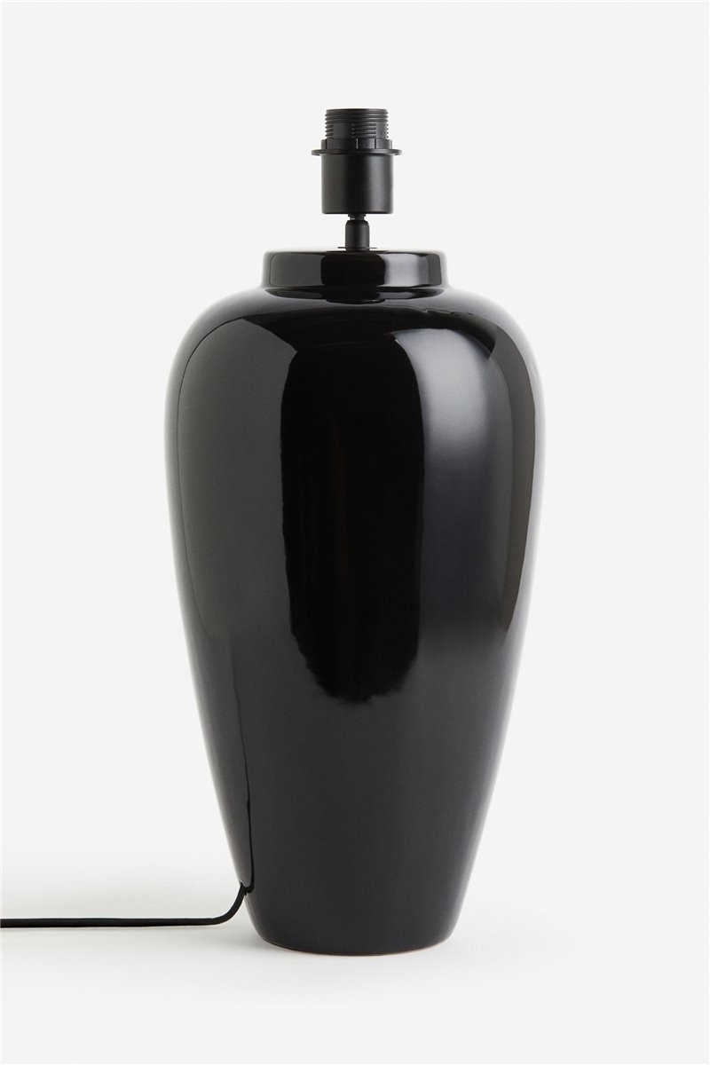 H&M Home Високий керамічний цоколь лампи, Чорний 1206476001 1206476001