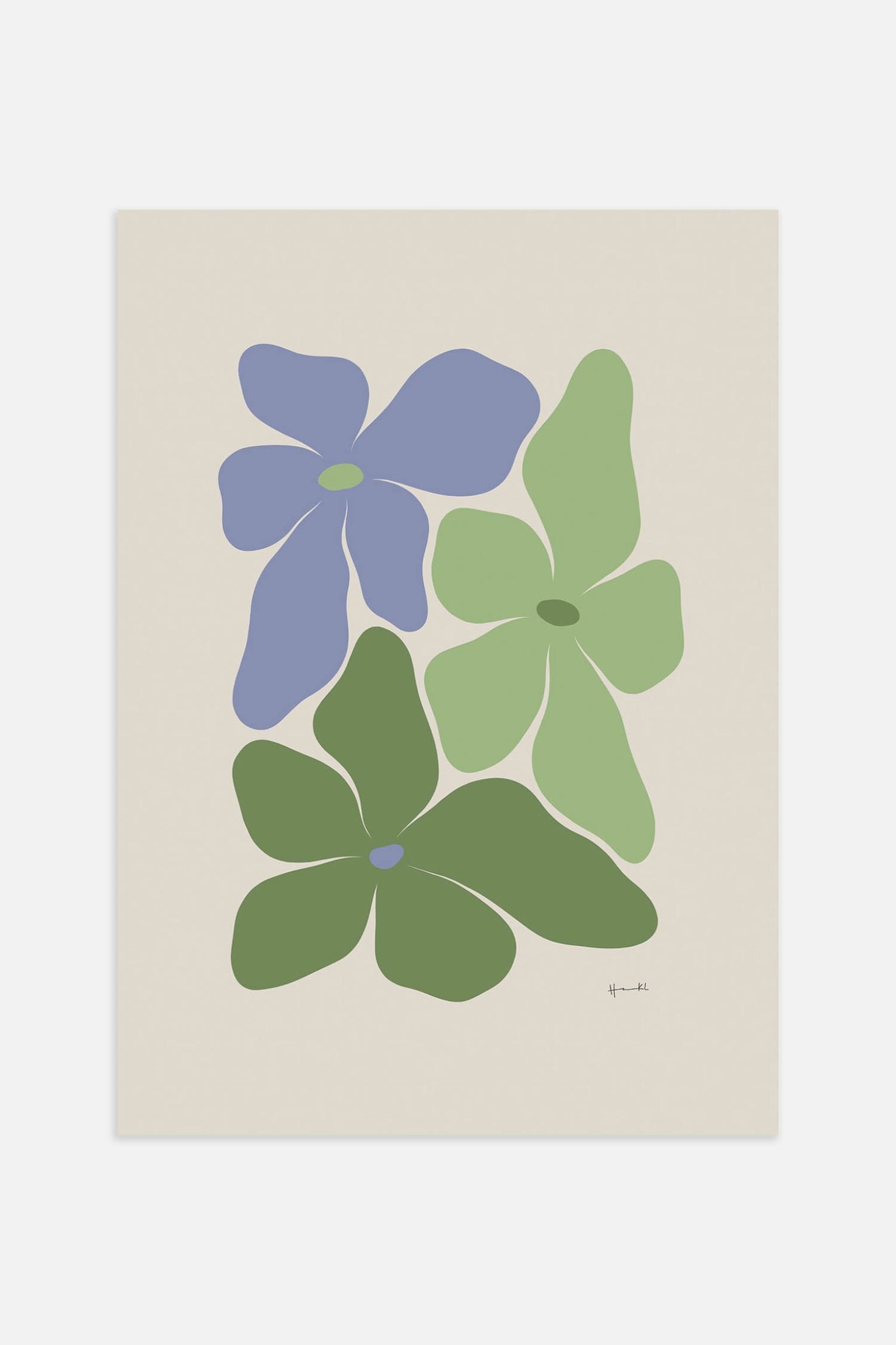 Postery Весняні квіти зелений плакат - зелений 1210512001 | 1210512001