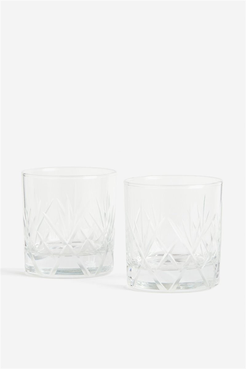 H&M Home Склянка, 2 шт., Прозоре скло 1214450001 | 1214450001