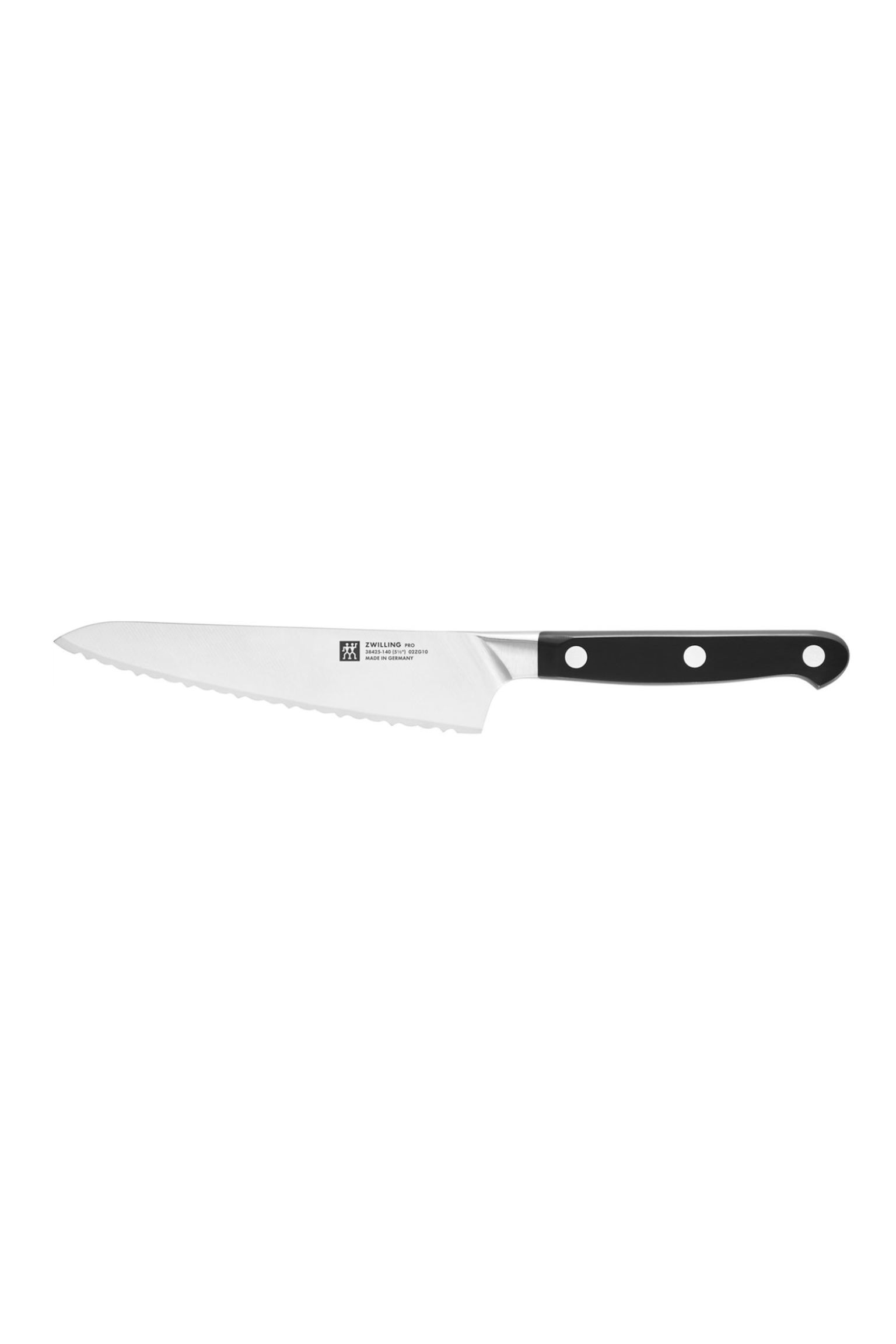 ZWILLING Chef's Knife Pro 14 Cm Compact Serrated - Silver / Basic Black 1218714001 | 1218714001