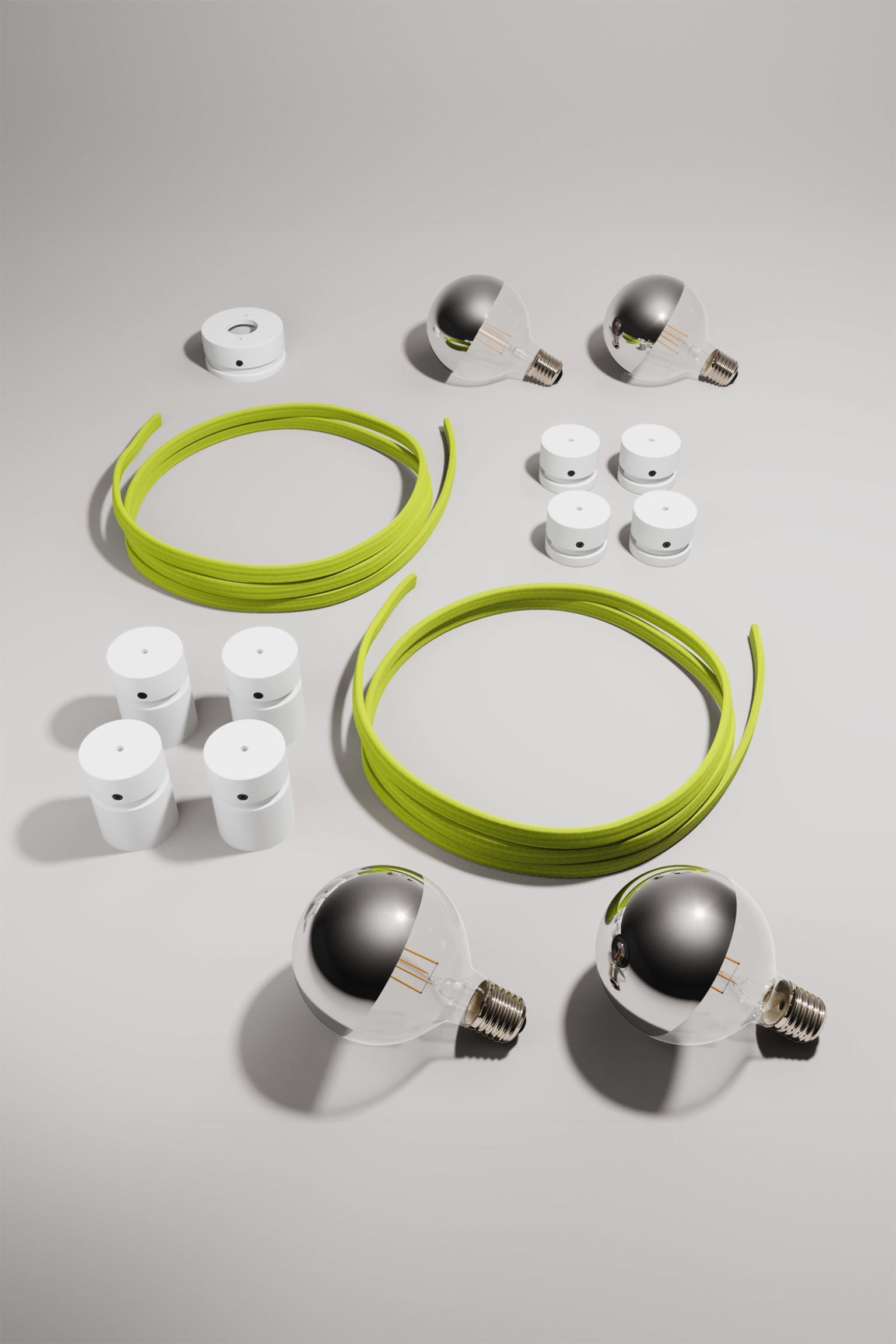Creative-Cables Персоналізована лампа з 4 лампочками - флуоресцентна жовто-біла 1232978001 | 1232978001
