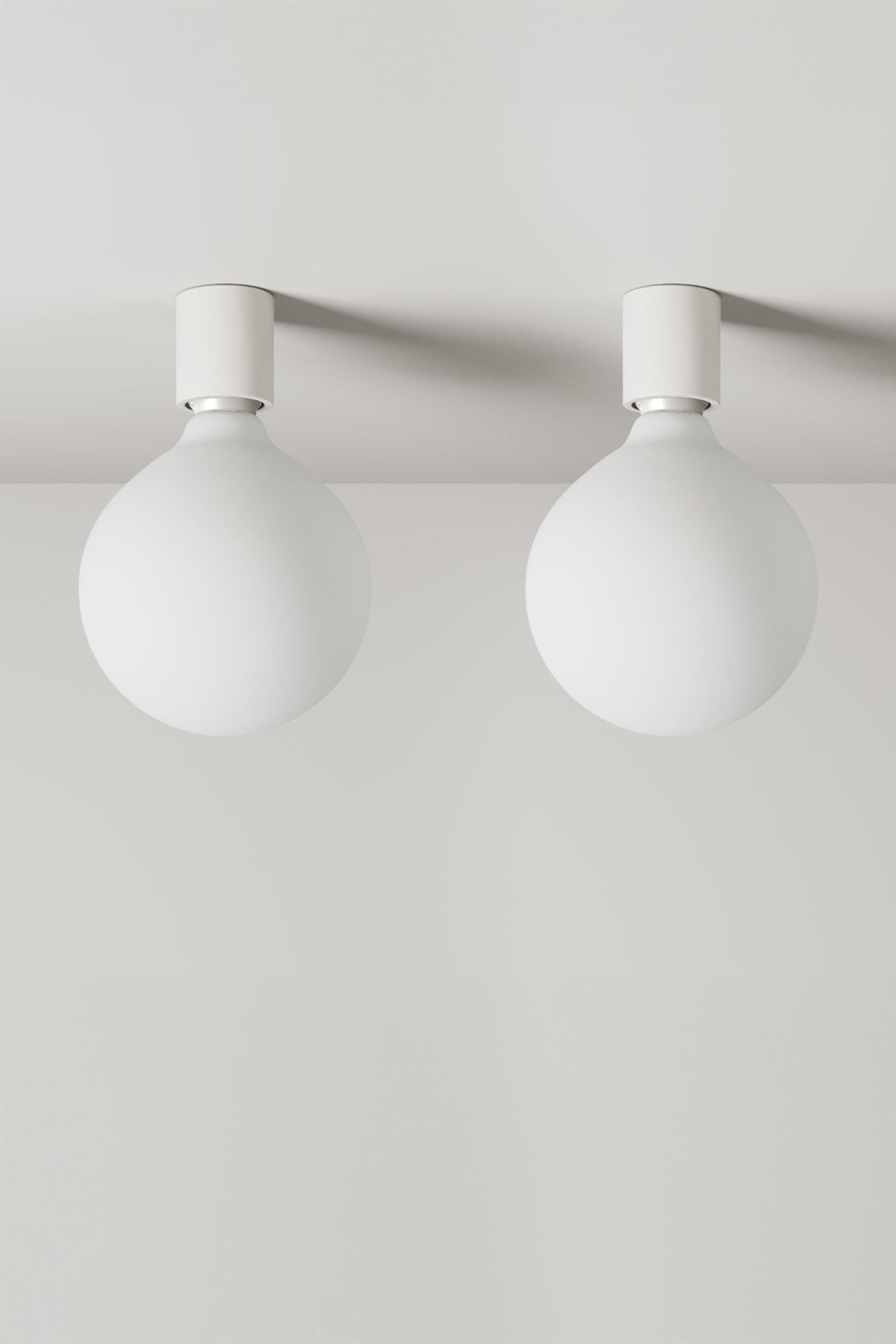 Creative-Cables Набір з 2 водонепроникних настінних світильників з лампочками - білий 1232980002 | 1232980002