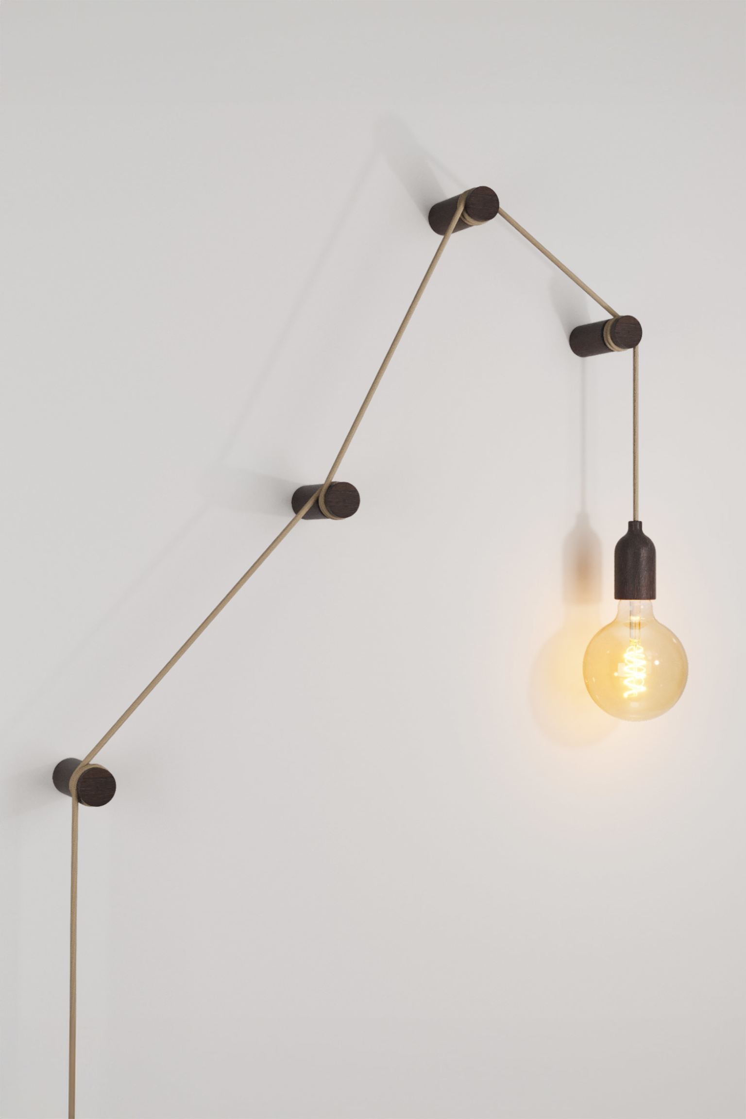 Creative-Cables Модульна вставна дерев'яна лампа з лампочкою - чорна 1232985001 | 1232985001
