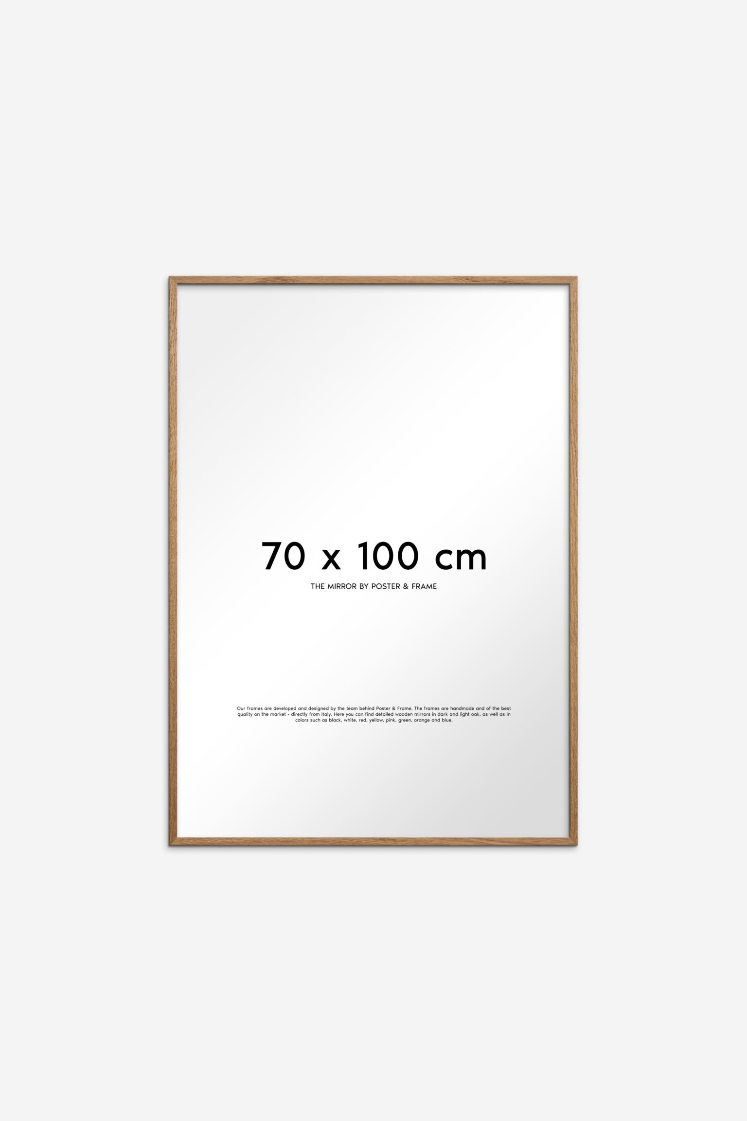 Poster & Frame Дзеркало в дерев'яній рамі - натуральний дуб 1240060008 | 1240060008