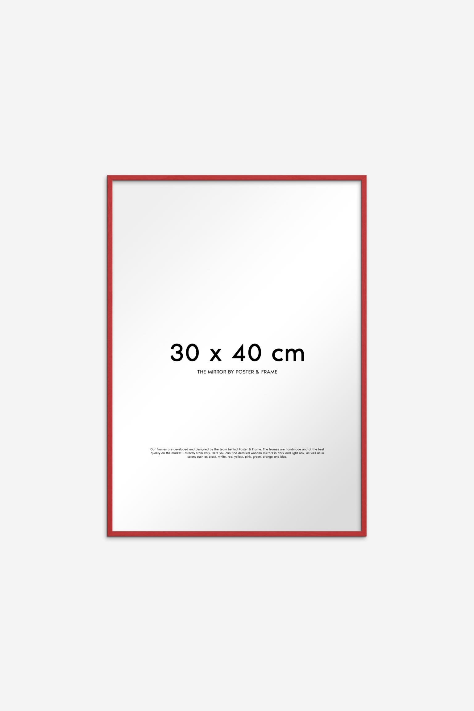 Poster & Frame Дзеркало в дерев'яній рамі - червоне 1240061002 | 1240061002