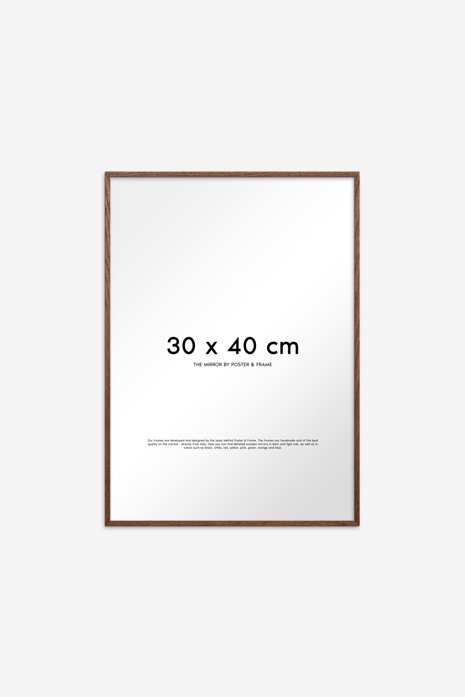 Poster & Frame Дзеркало в дерев'яній рамі - темний дуб 1240061005 | 1240061005