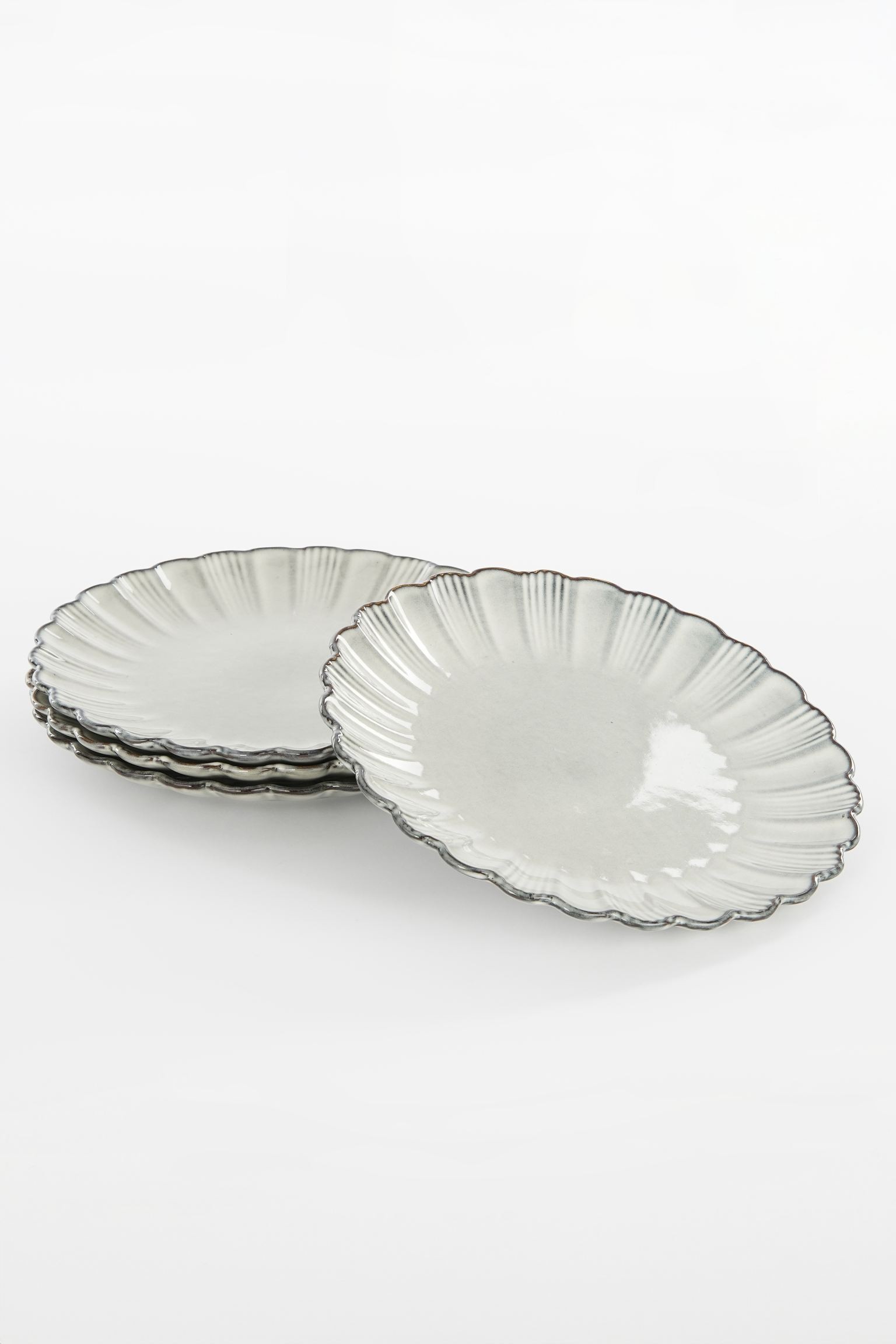 Mica Decorations Набір із 4 керамічних тарілок сірого кольору 1250890002 | 1250890002