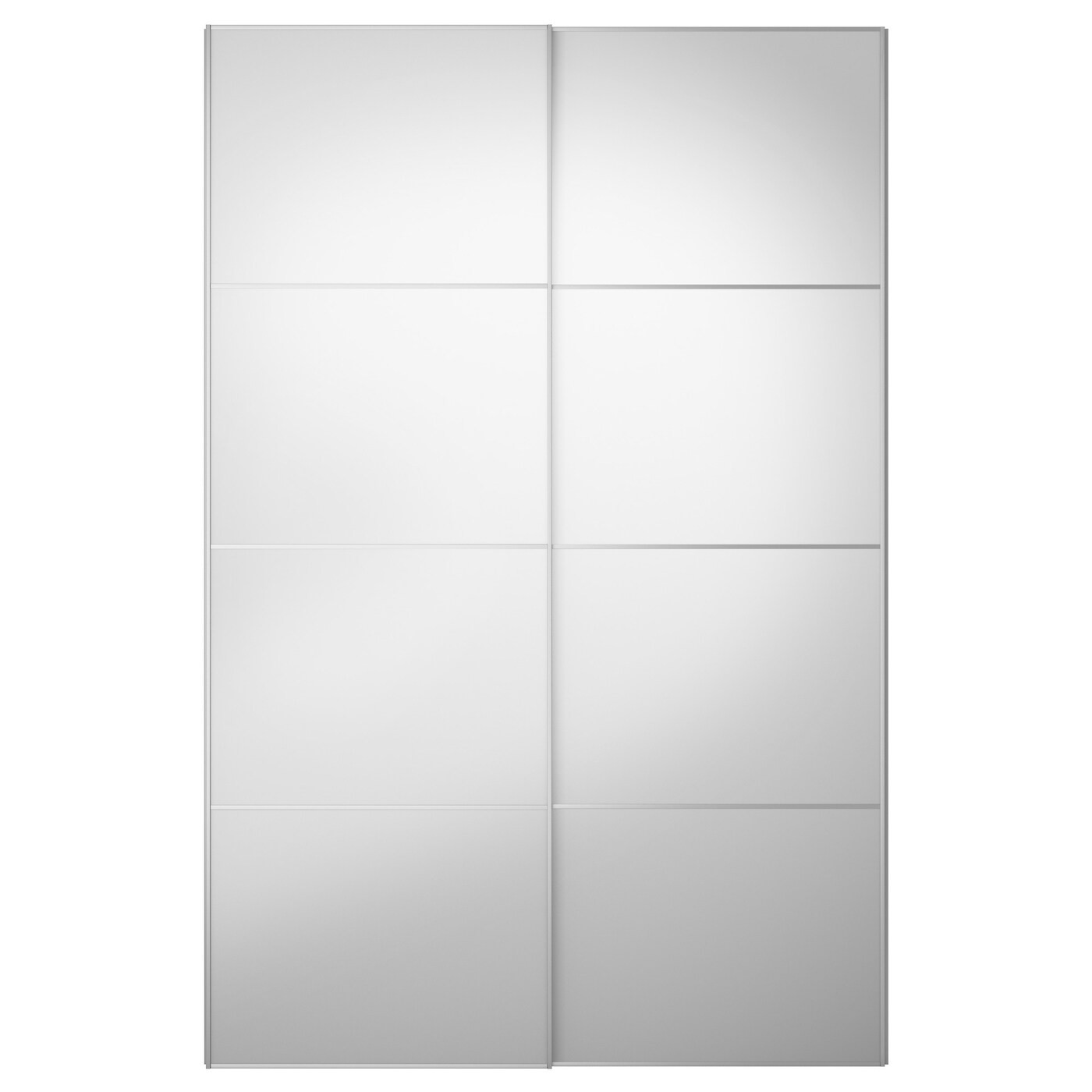 IKEA AULI АУЛІ Пара розсувних дверцят, дзеркальне скло, 150x236 см 69898769 | 698.987.69