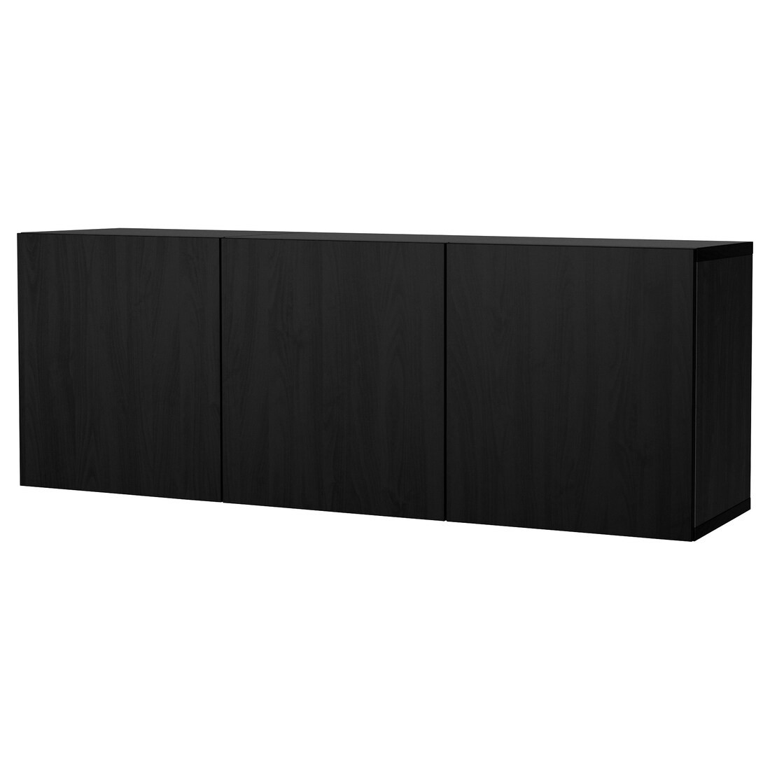 IKEA BESTÅ БЕСТО Комбінація настінних шаф, чорно-коричневий / Lappviken чорно-коричневий, 180x42x64 см 09425909 094.259.09