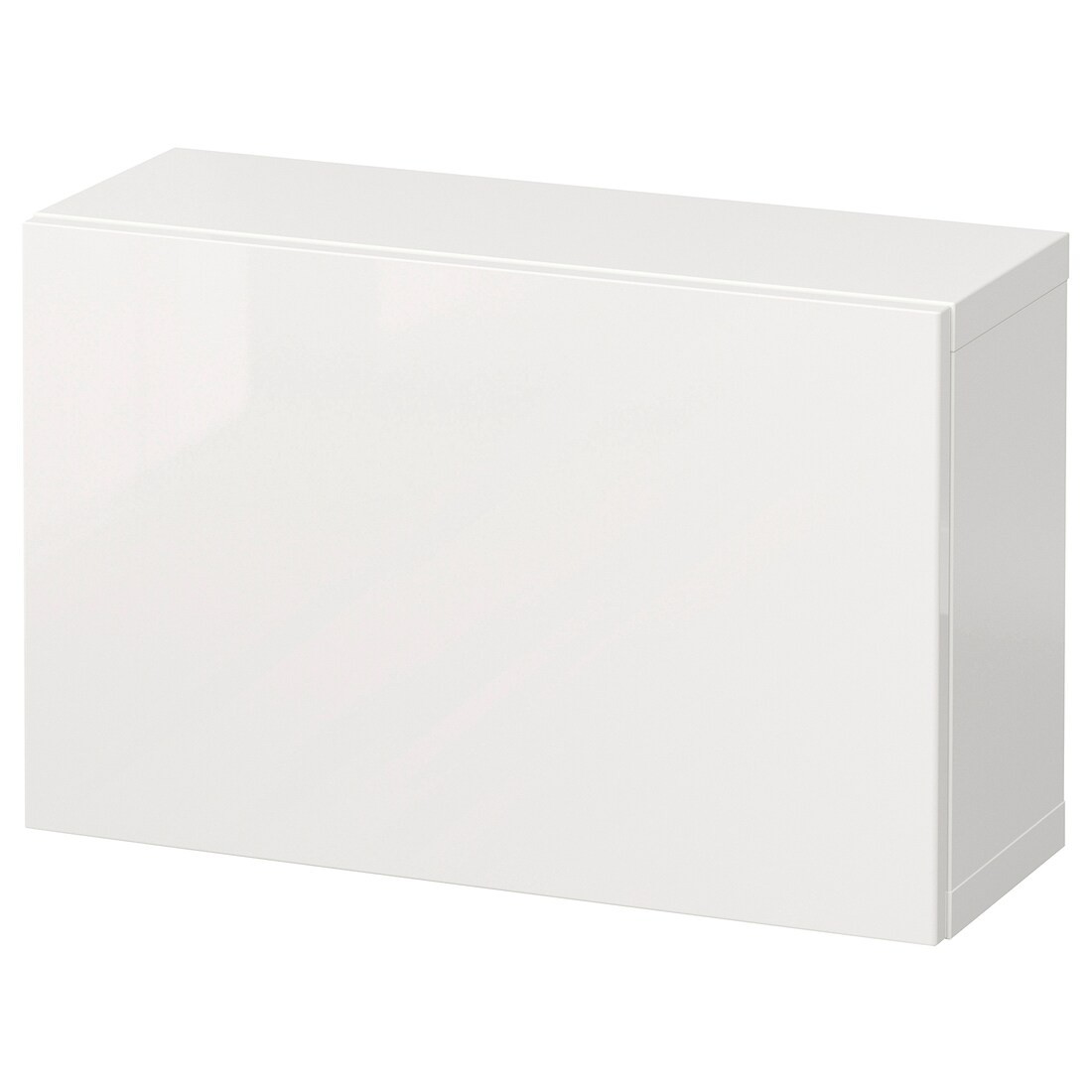 IKEA BESTÅ БЕСТО Комбінація настінних шаф, білий / Selsviken глянцевий / білий, 60x22x38 см 59429226 594.292.26