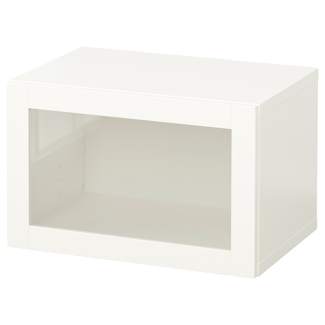 IKEA BESTÅ БЕСТО Комбінація настінних шаф, білий / Sindvik біле скло прозоре, 60x42x38 см 09429691 | 094.296.91
