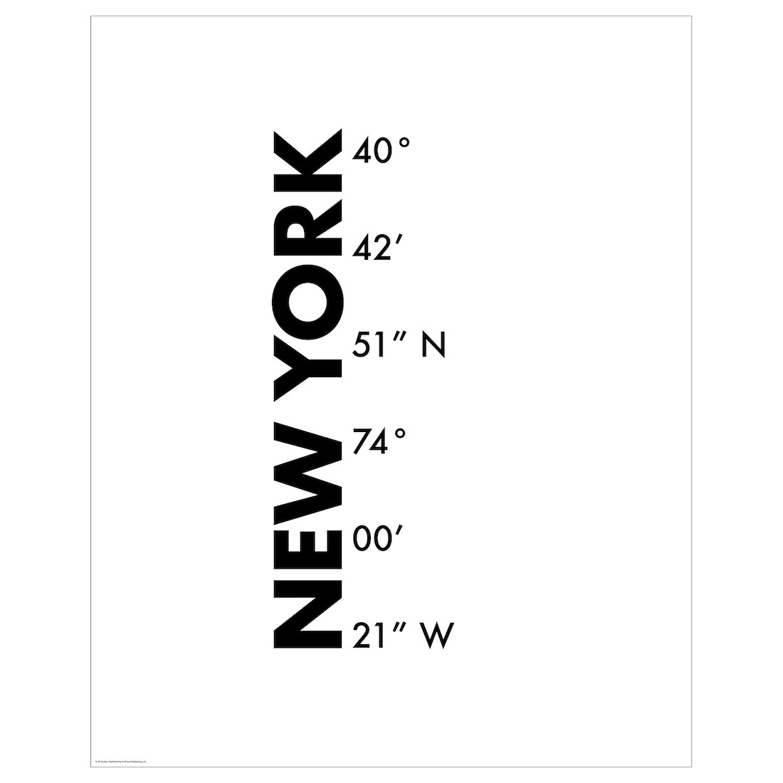 IKEA БІЛЬД постер, координати, Нью-Йорк, 40x50 см 80581702 | 805.817.02