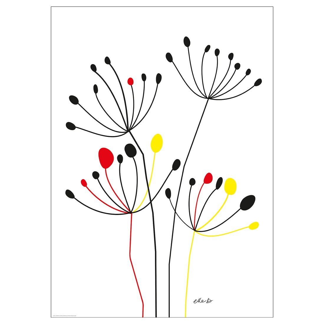 IKEA BILD БІЛЬД Постер, танцюючі головки часнику, 50x70 см 90441848 904.418.48