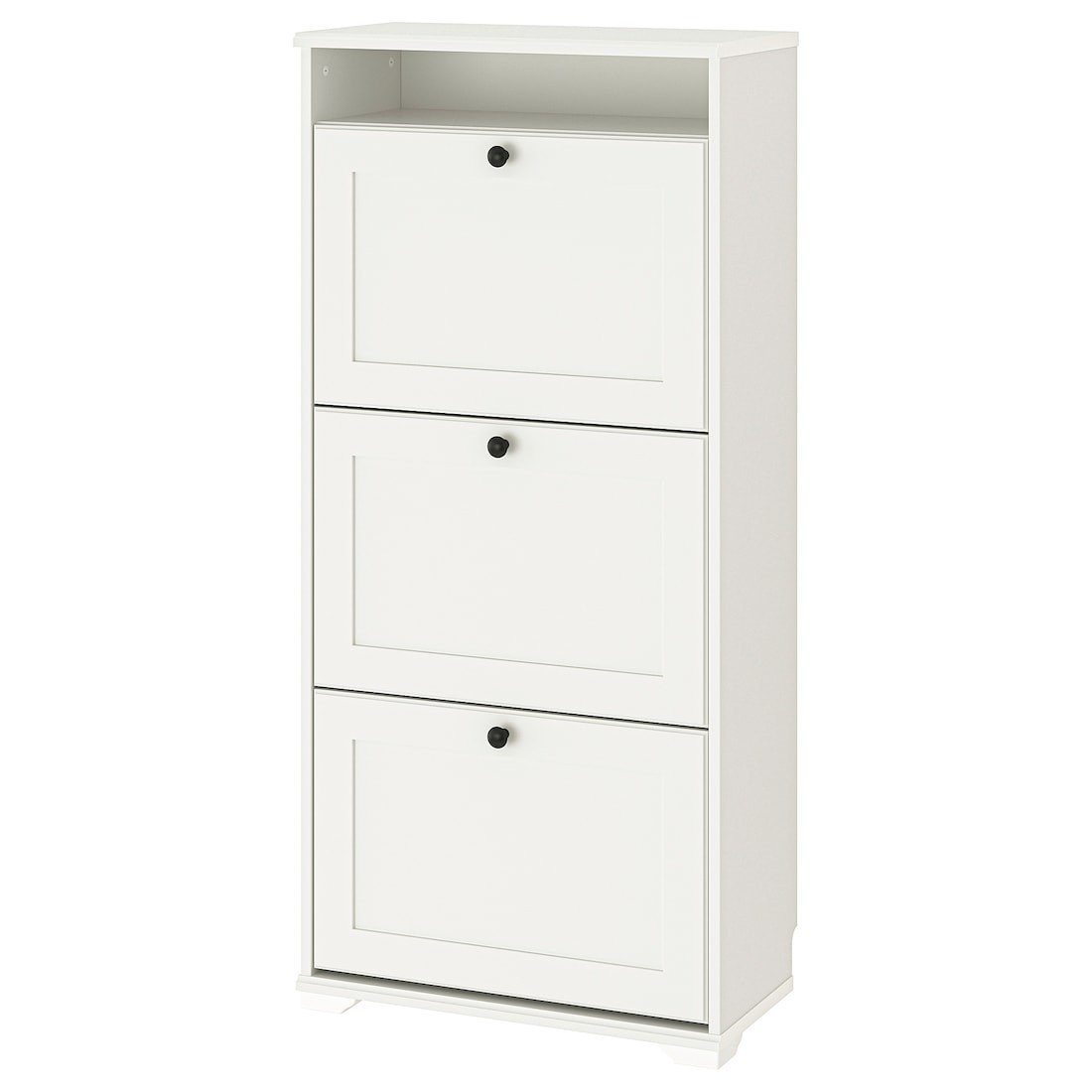 IKEA BRUSALI БРУСАЛІ Шафа для взуття, 3 відділення, білий, 61x30x130 см 80480393 | 804.803.93