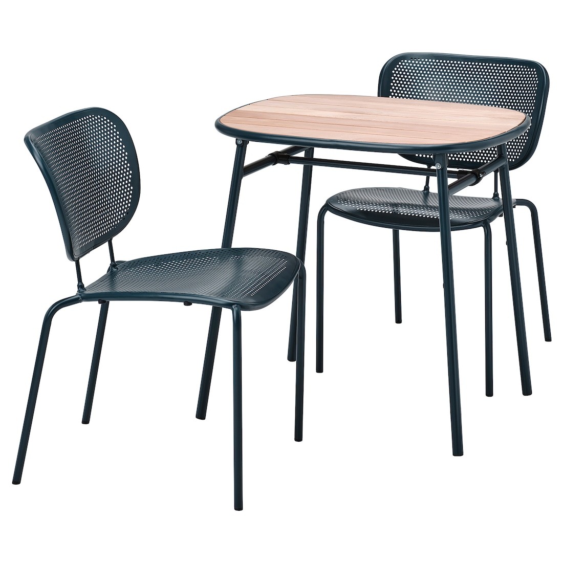IKEA DUVSKÄR Стіл та 2 стільці, для вулиці / чорно-синій 79494862 794.948.62