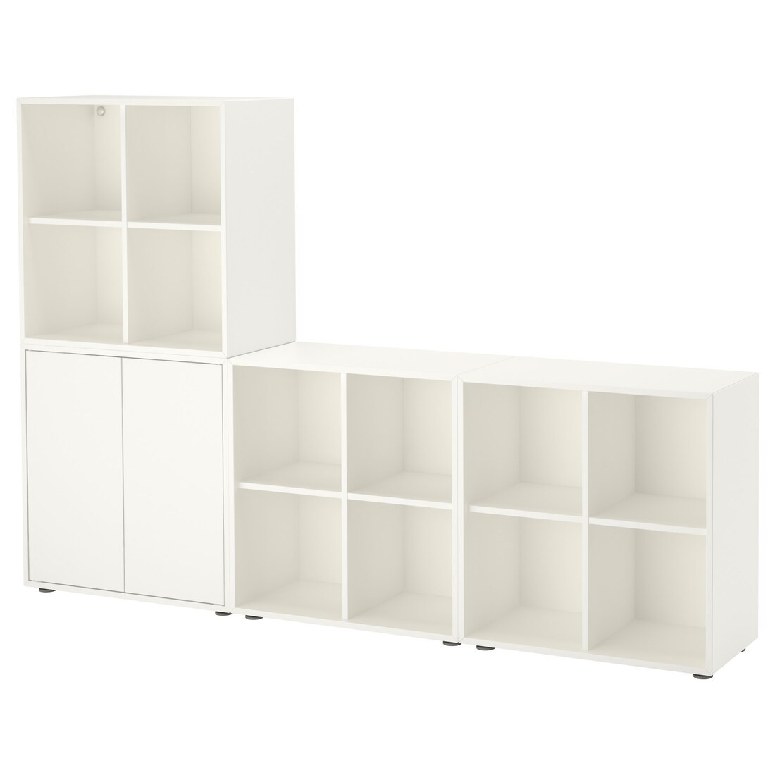 IKEA EKET ЕКЕТ Комбінація шаф з ніжками, білий, 210х35х142 см 59189472 | 591.894.72