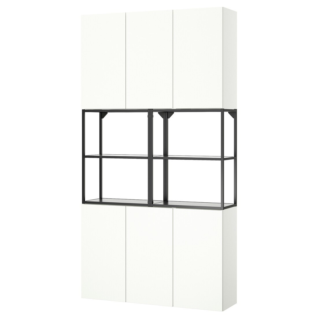 IKEA ENHET Стелаж, антрацит / білий, 120x32x225 см 09547982 095.479.82