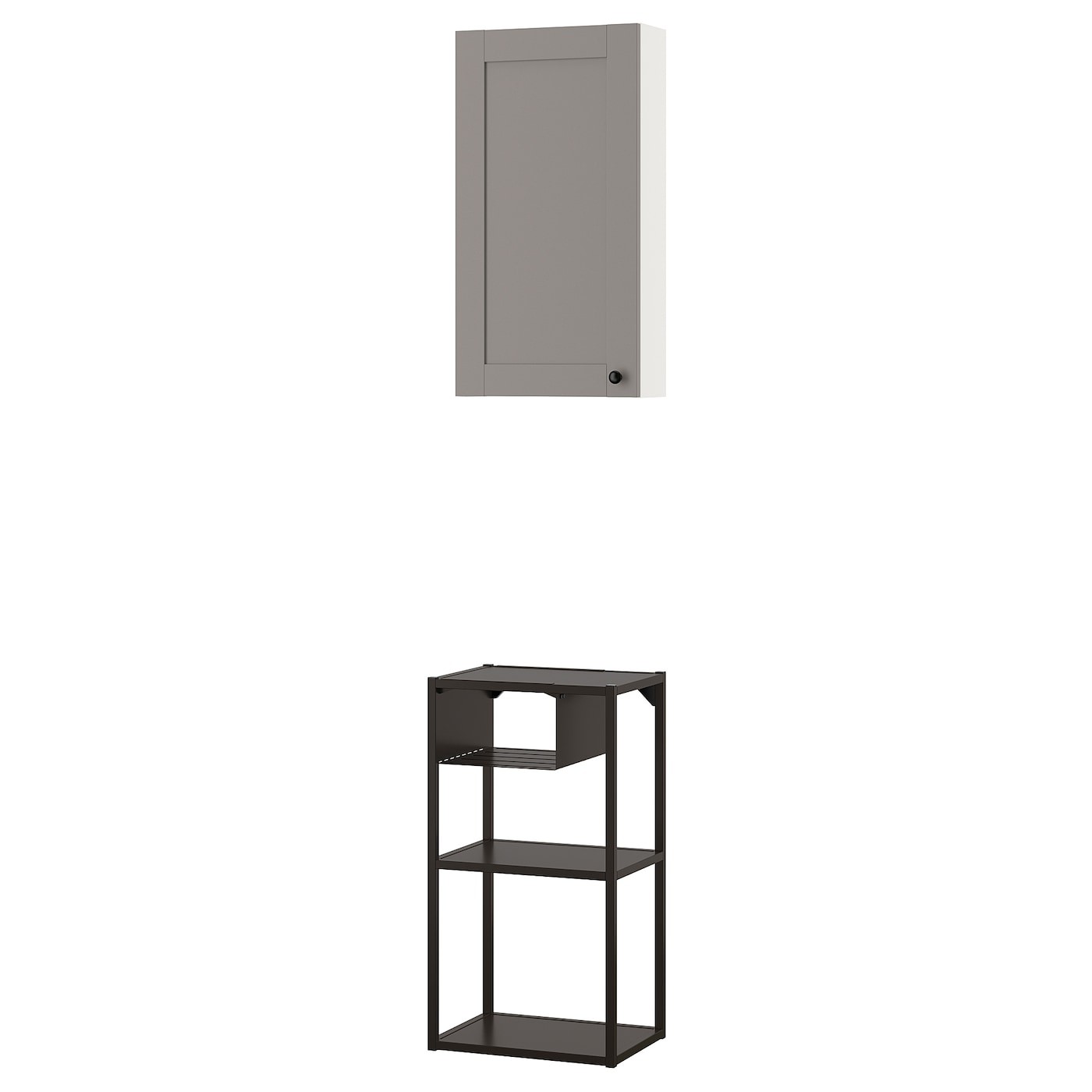 IKEA ENHET ЕНХЕТ Стелаж, білий / сіра рамка, 40x30x150 см 29335601 293.356.01