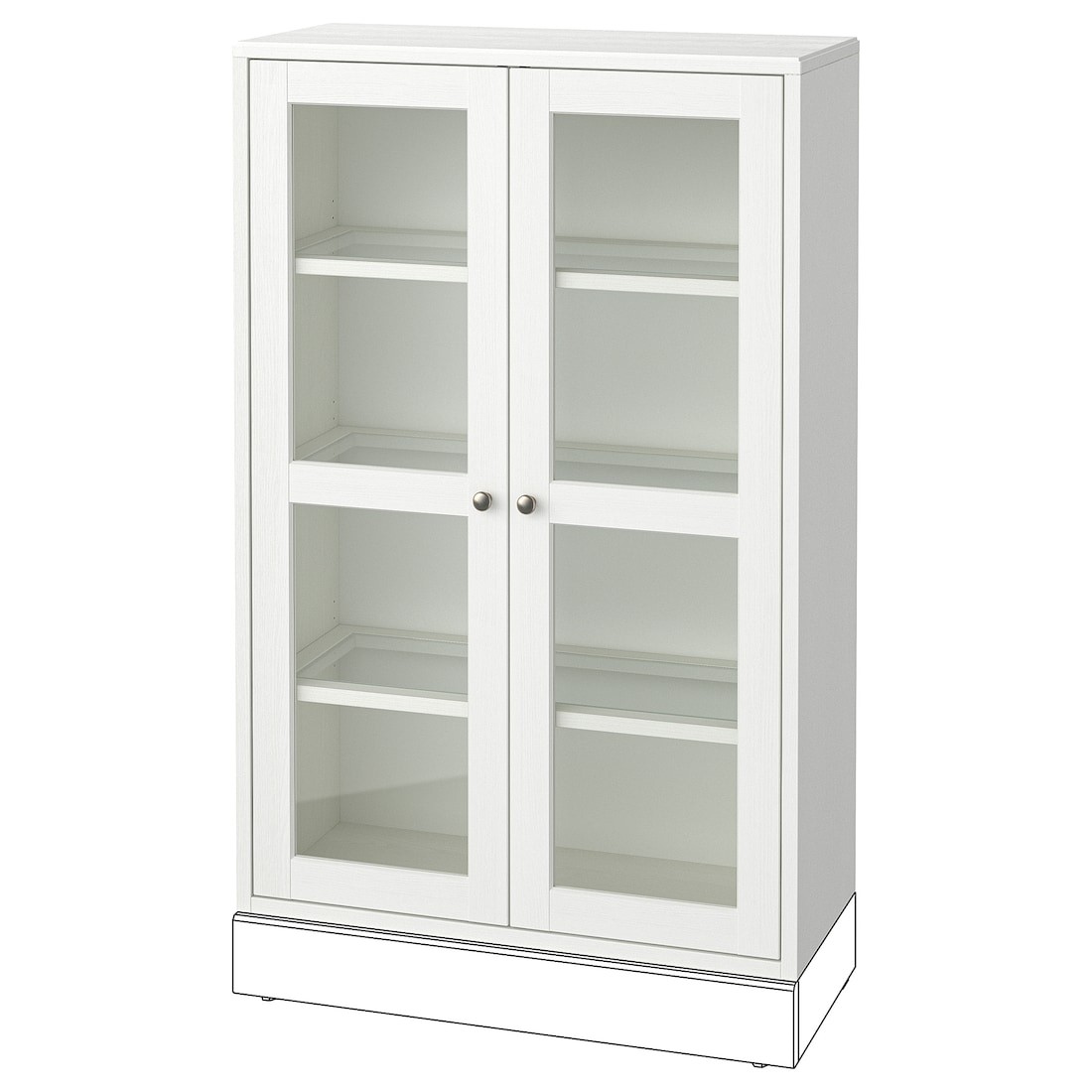 IKEA HAVSTA шафа зі скляними дверцятами, білий, 81x35x123 см 60529263 | 605.292.63