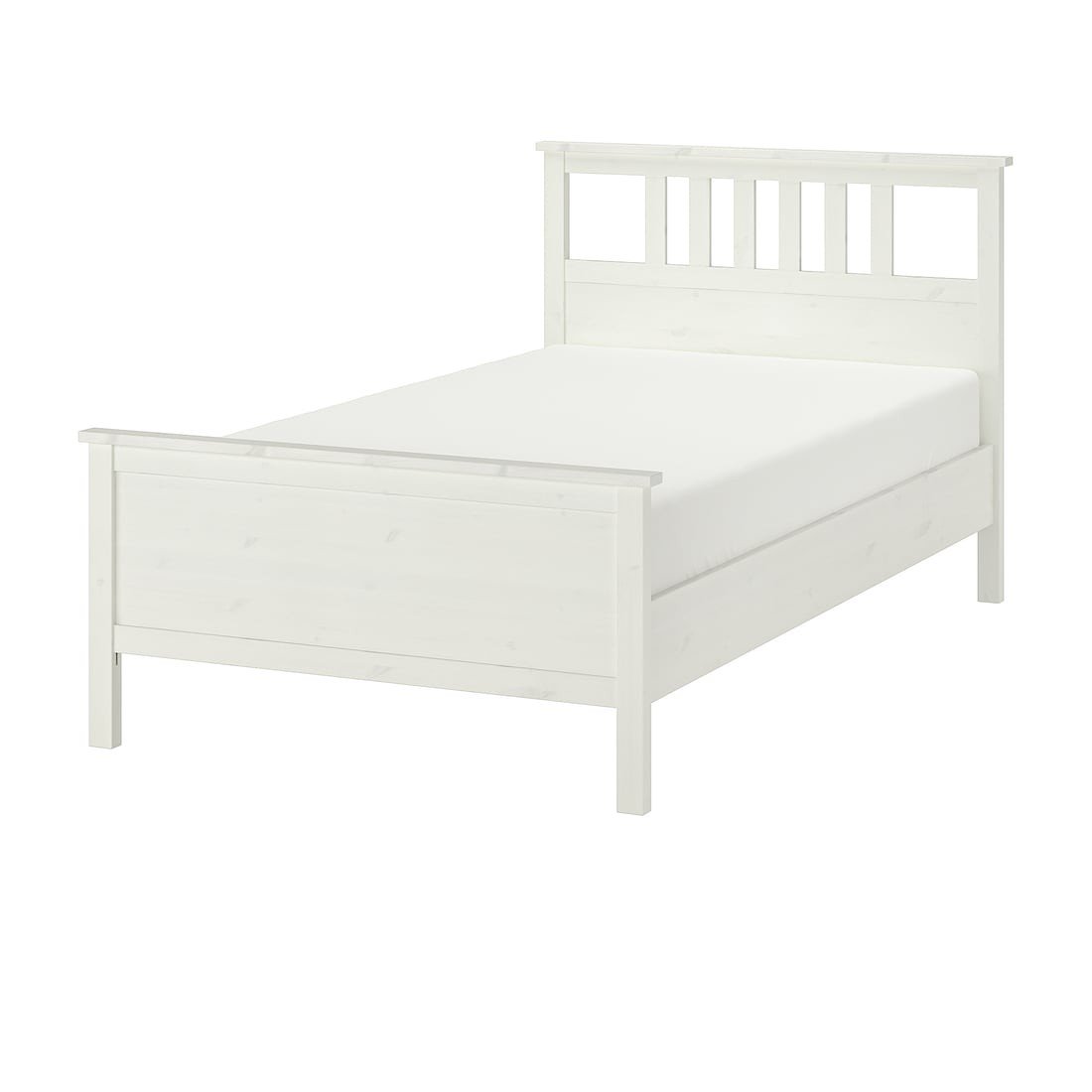 IKEA HEMNES ХЕМНЕС Ліжко односпальне, біла морилка, 120x200 cм 80249558 | 802.495.58