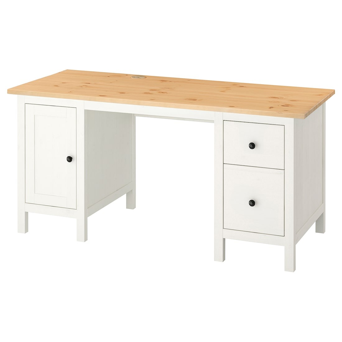 IKEA HEMNES ХЕМНЕС Письмовий стіл, біла морилка / світло-коричневий, 155x65 см 20535044 205.350.44