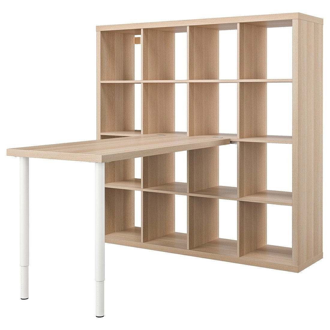 IKEA KALLAX КАЛЛАКС / LAGKAPTEN ЛАГКАПТЕН Письмовий стіл, білий / білений дуб, 147х159х147 см 19481650 | 194.816.50
