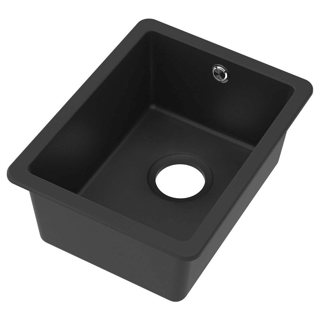 IKEA KILSVIKEN КІЛЬСВІКЕН Врізна мийка, 1 одинарна, чорний композит кварцовий, 36x46 cм 60444933 604.449.33
