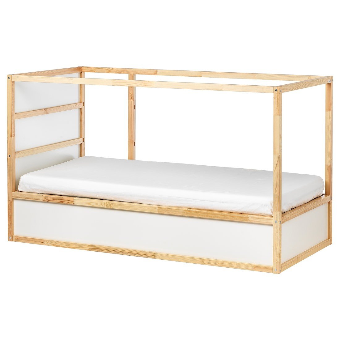 IKEA KURA КЮРА Ліжко двостороннє, білий / сосна, 90x200 см 80253809 | 802.538.09