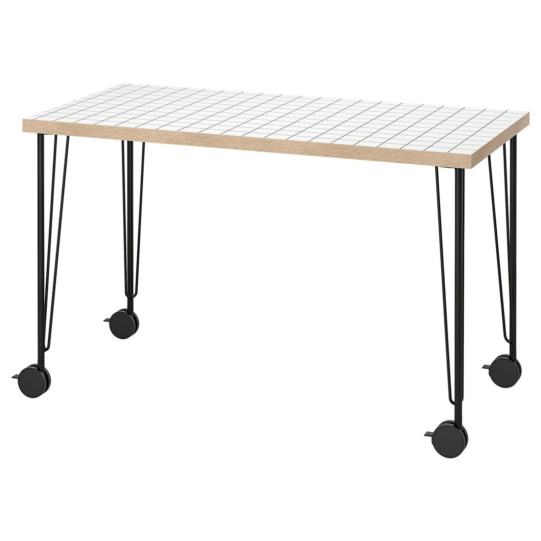 IKEA LAGKAPTEN / KRILLE Письмовий стіл, білий антрацит / чорний, 120x60 см 29509724 | 295.097.24