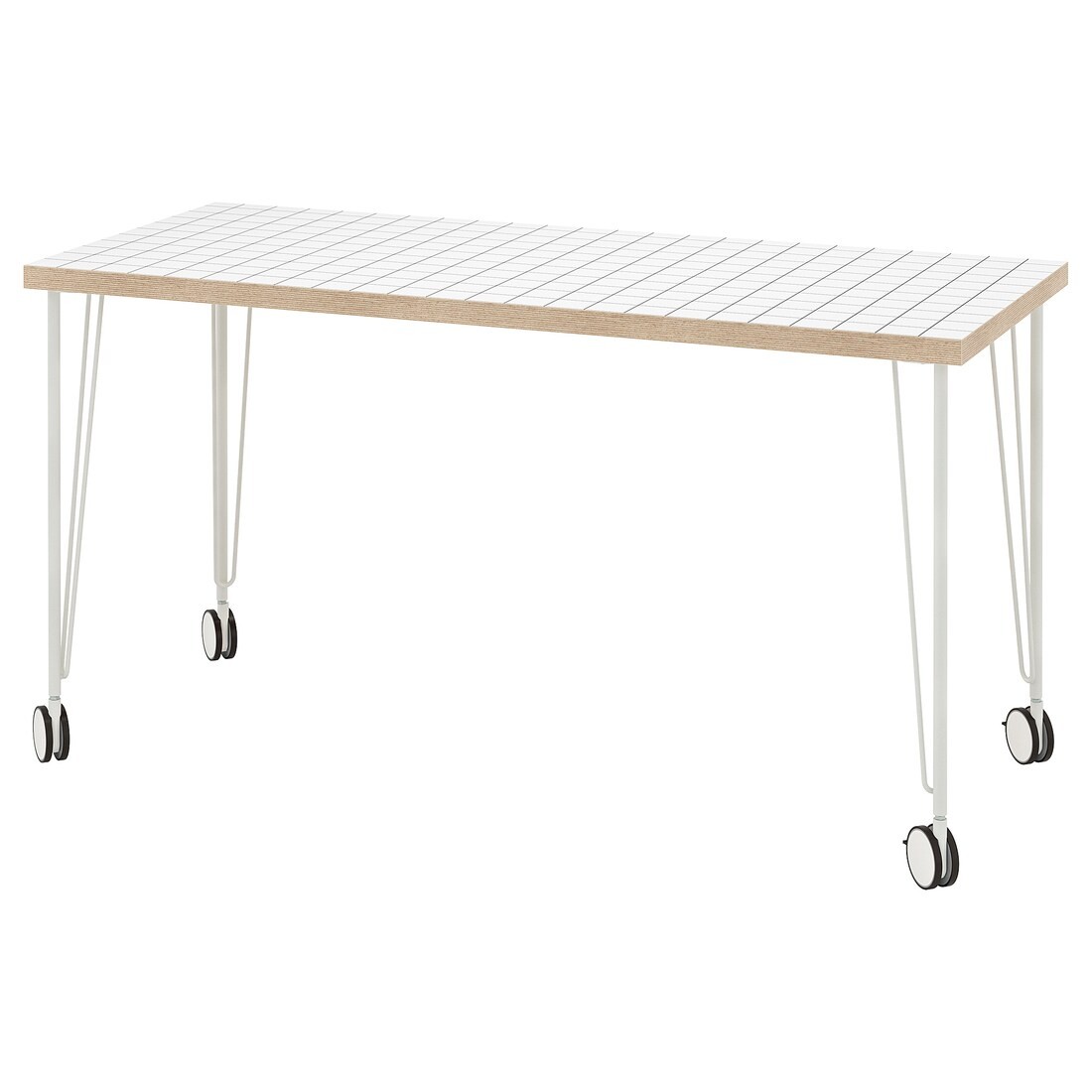 IKEA LAGKAPTEN / KRILLE Письмовий стіл, білий антрацит / білий, 140x60 см 49520216 495.202.16