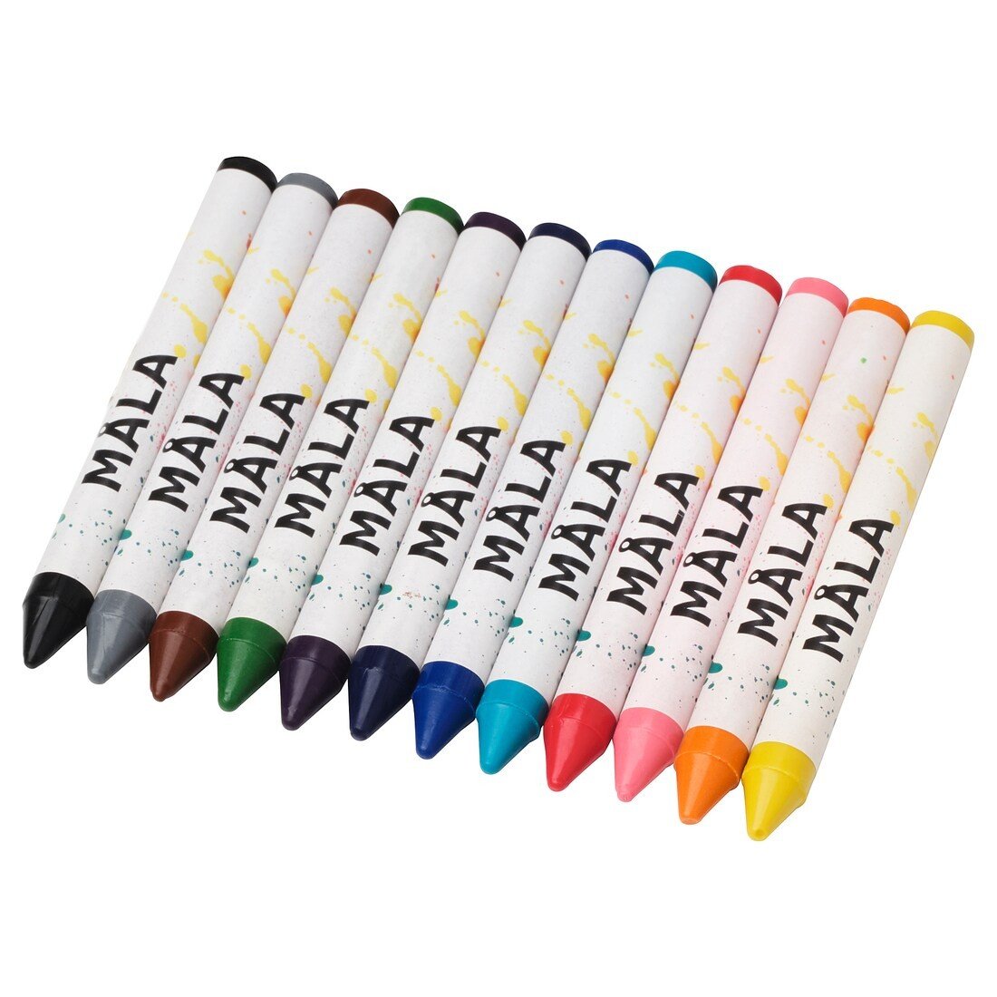IKEA MÅLA МОЛА Воскові олівці, різні кольори 00455547 | 004.555.47