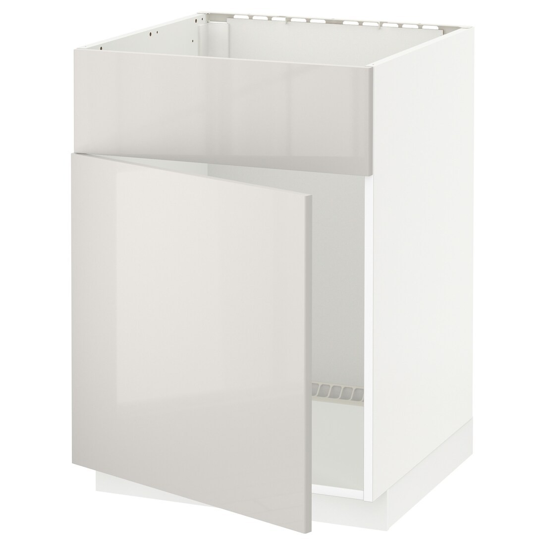 IKEA METOD МЕТОД Шафа під мийку / двері / фасад, білий / Ringhult світло-сірий, 60x60 см 89463780 894.637.80