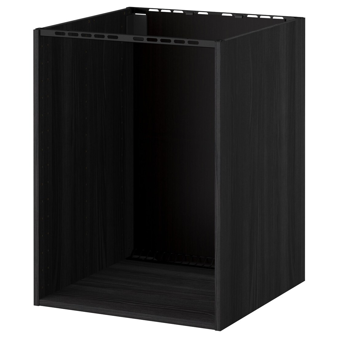IKEA METOD МЕТОД Підлогова шафа для духовки / мийки, імітація дерева чорний, 60x60x80 см 20205543 202.055.43