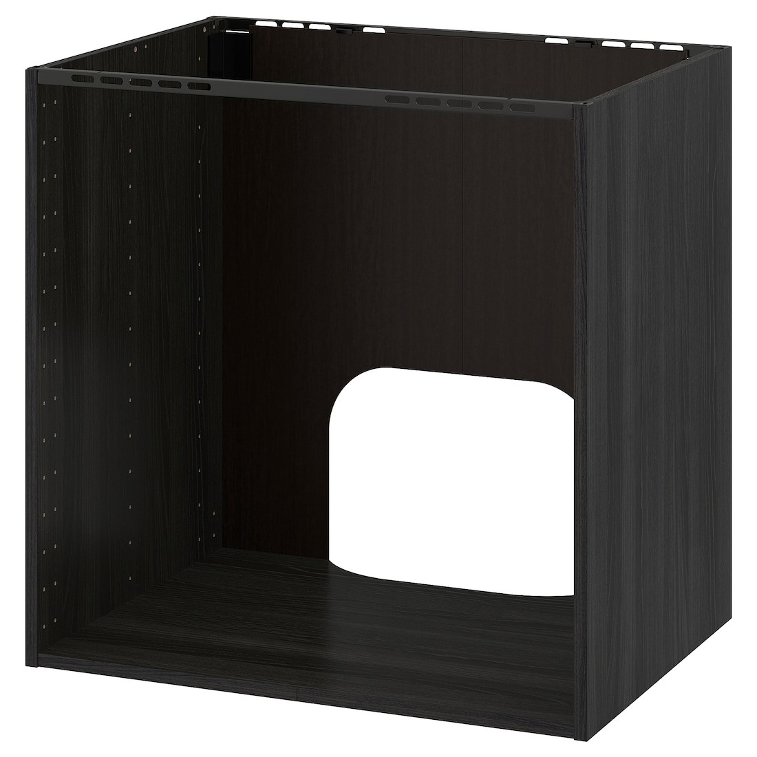 IKEA METOD МЕТОД Підлогова шафа для духовки / мийки, імітація дерева чорний, 80x60x80 см 80215474 802.154.74