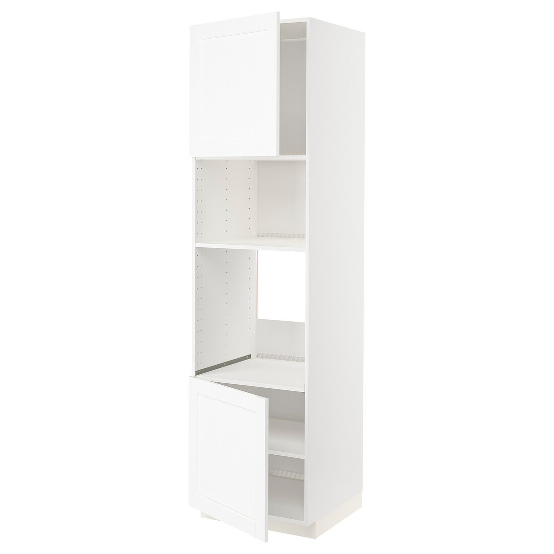 IKEA METOD МЕТОД Висока шафа для духовки / НВЧ, білий Enköping / білий імітація дерева, 60x60x220 см 39473545 394.735.45