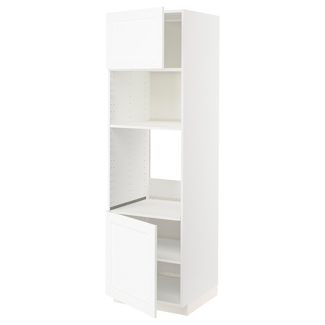 IKEA METOD МЕТОД Висока шафа для духовки / НВЧ, білий Enköping / білий імітація дерева, 60x60x200 см 69473544 694.735.44