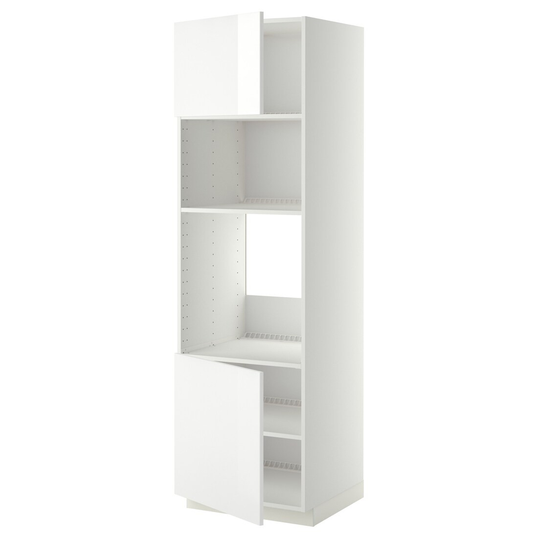 IKEA METOD МЕТОД Висока шафа для духовки / НВЧ, білий / Ringhult білий, 60x60x200 см 39463773 394.637.73