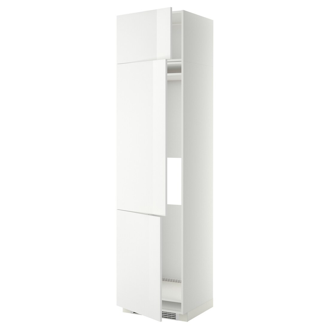 IKEA METOD МЕТОД Висока шафа для холодильника / морозильника / 3 дверцят, білий / Ringhult білий, 60x60x240 см 89464713 894.647.13